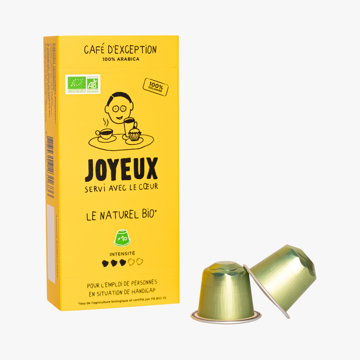 Café x 100 capsules Le Naturel Bio - Café de Spécialité - Café Joyeux